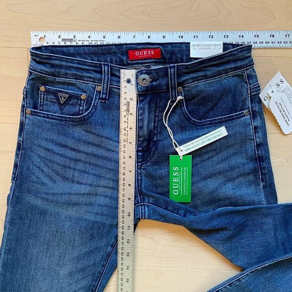 Guess Mid Rise Modern Skinny Avalon Jeans 29x30 Medium Wash Repreve Recycle - Picture 14 of 16